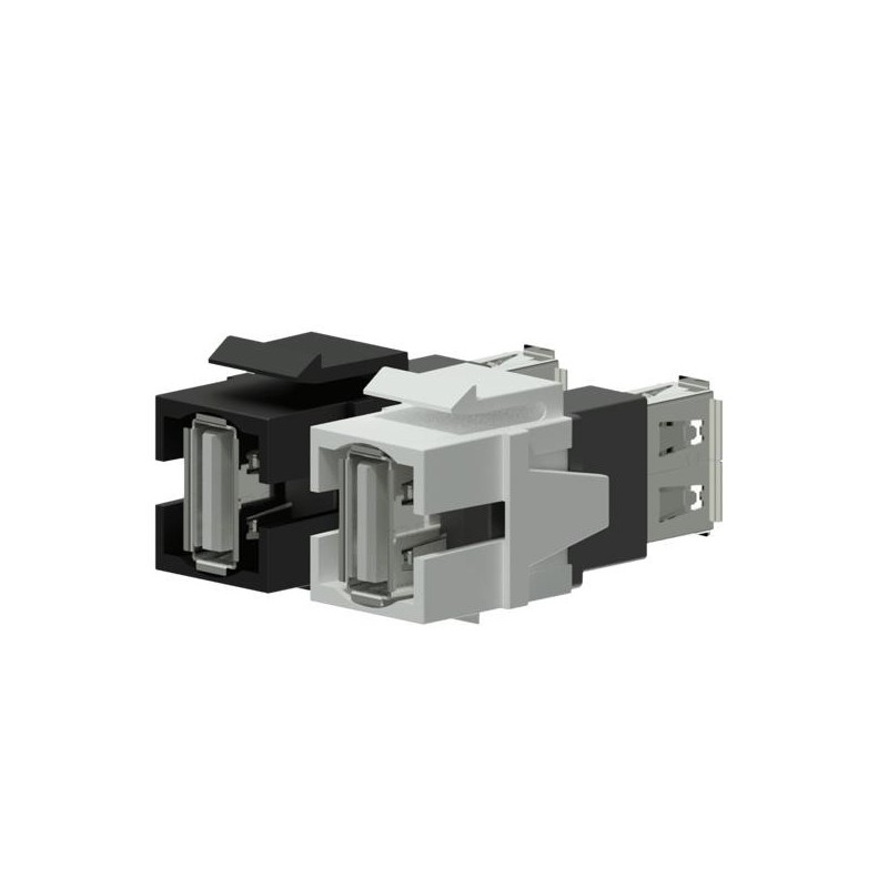 Procab VCK622/W Keystone adapter - USB 2.0 A - USB 2.0 A White
